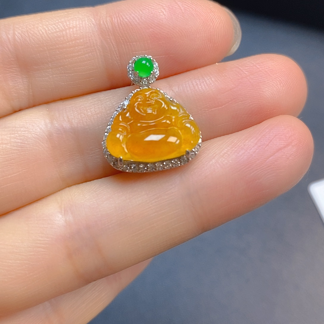 翡翠银S925镶嵌颈饰