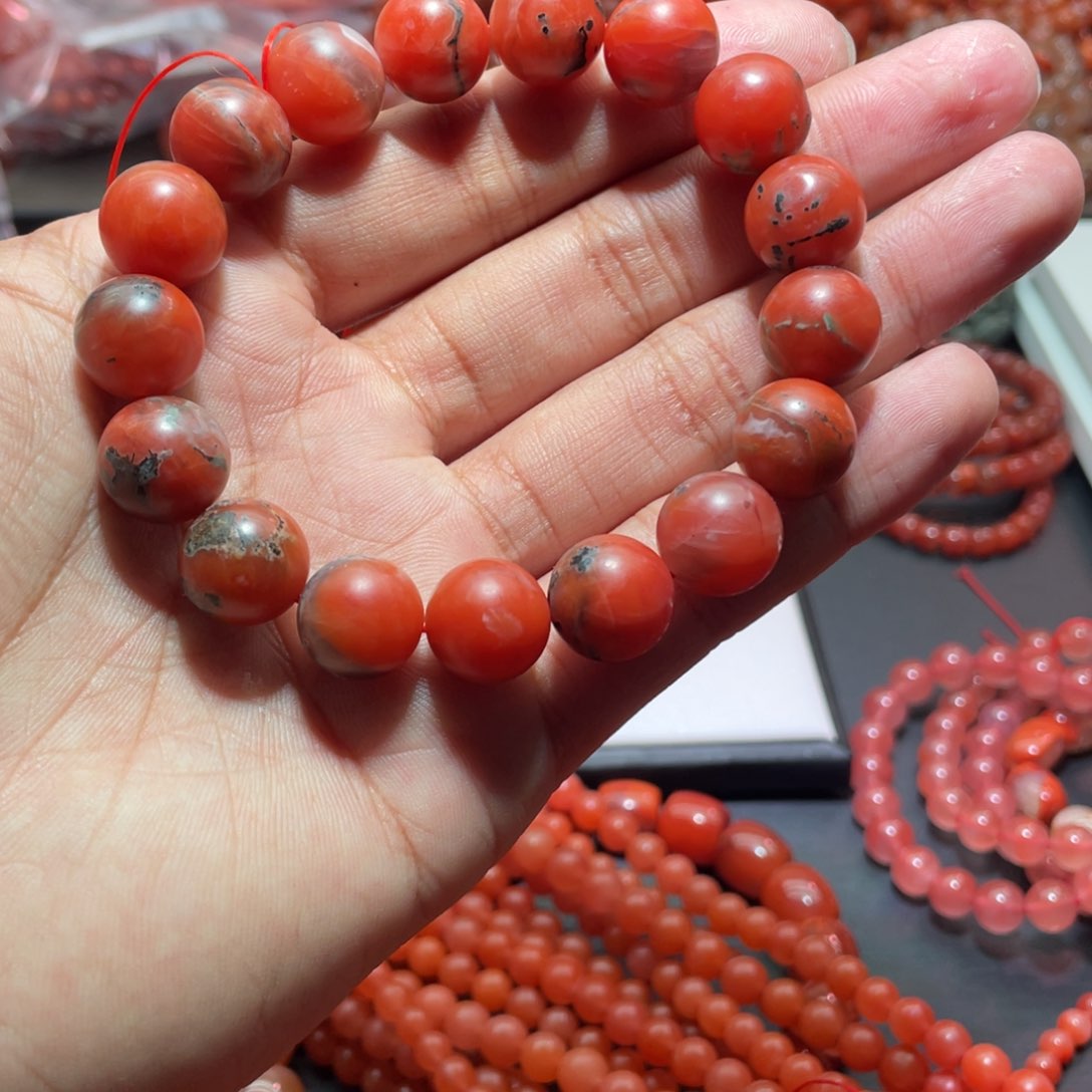 南红玛瑙手链未镶嵌
