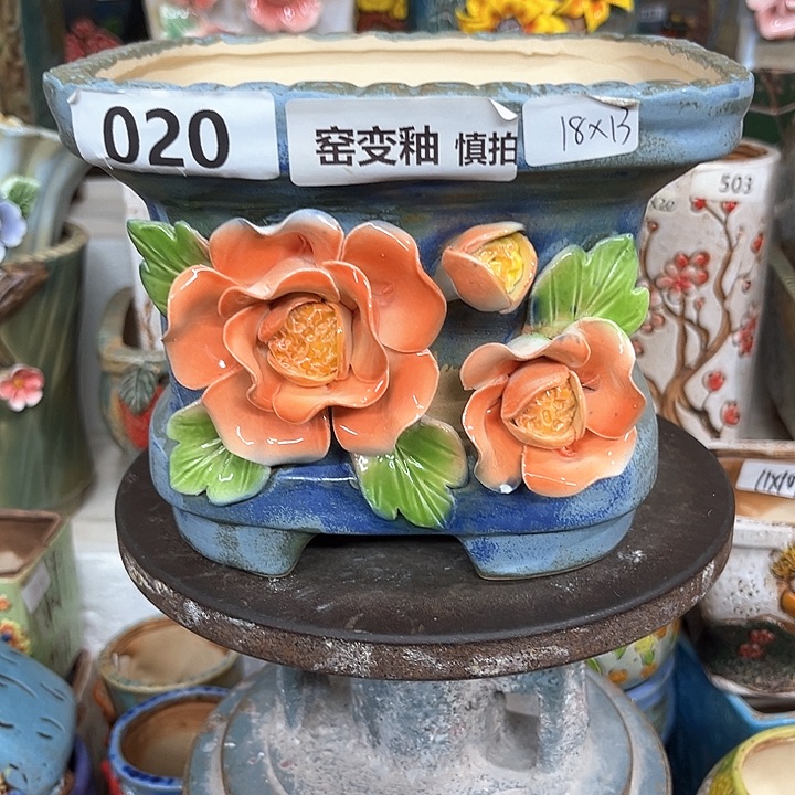 紫砂花盆粗陶材质多肉花盆