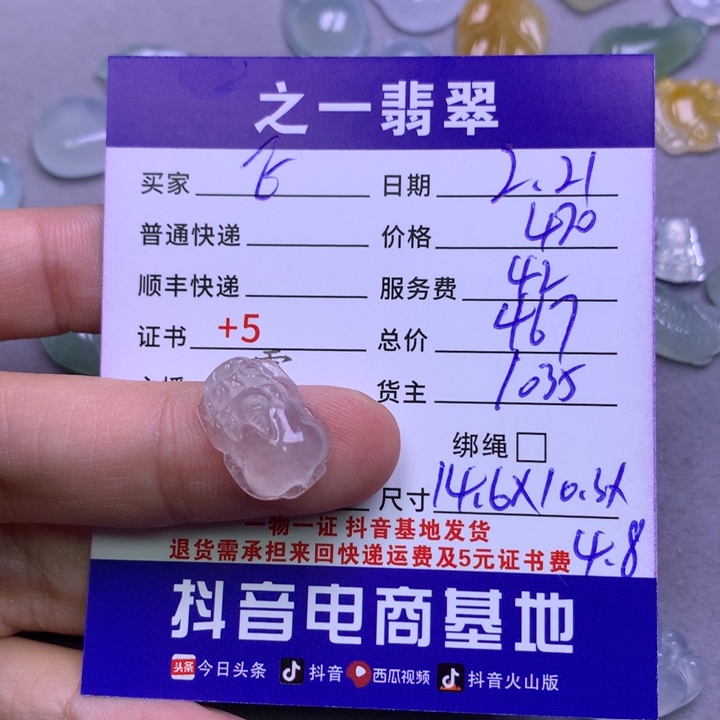 翡翠颈饰未镶嵌E***r翡翠