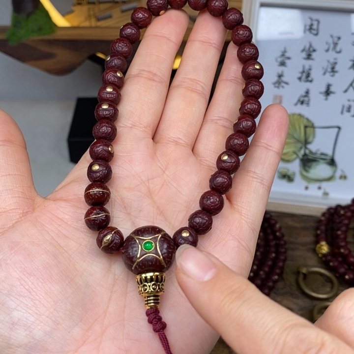 凤眼菩提吊坠8.8 麒麟手持