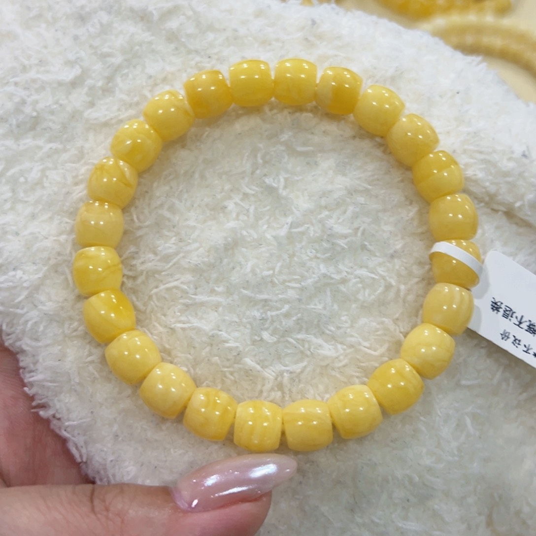 蜜蜡手链未镶嵌8.5m顺色直切