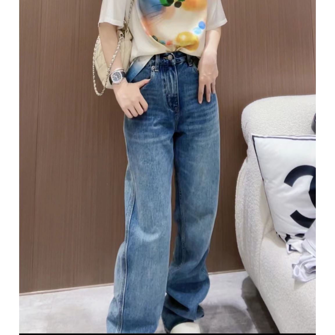 《CHUN》口袋裁剪牛仔裤