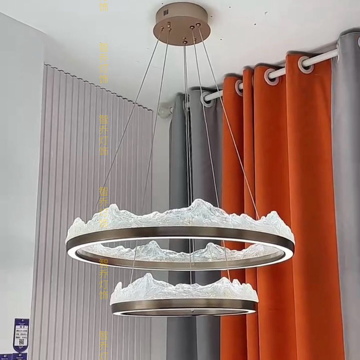 中山金山全光谱客厅吊灯中古大气创意餐厅轻奢艺术大灯大厅卧室灯