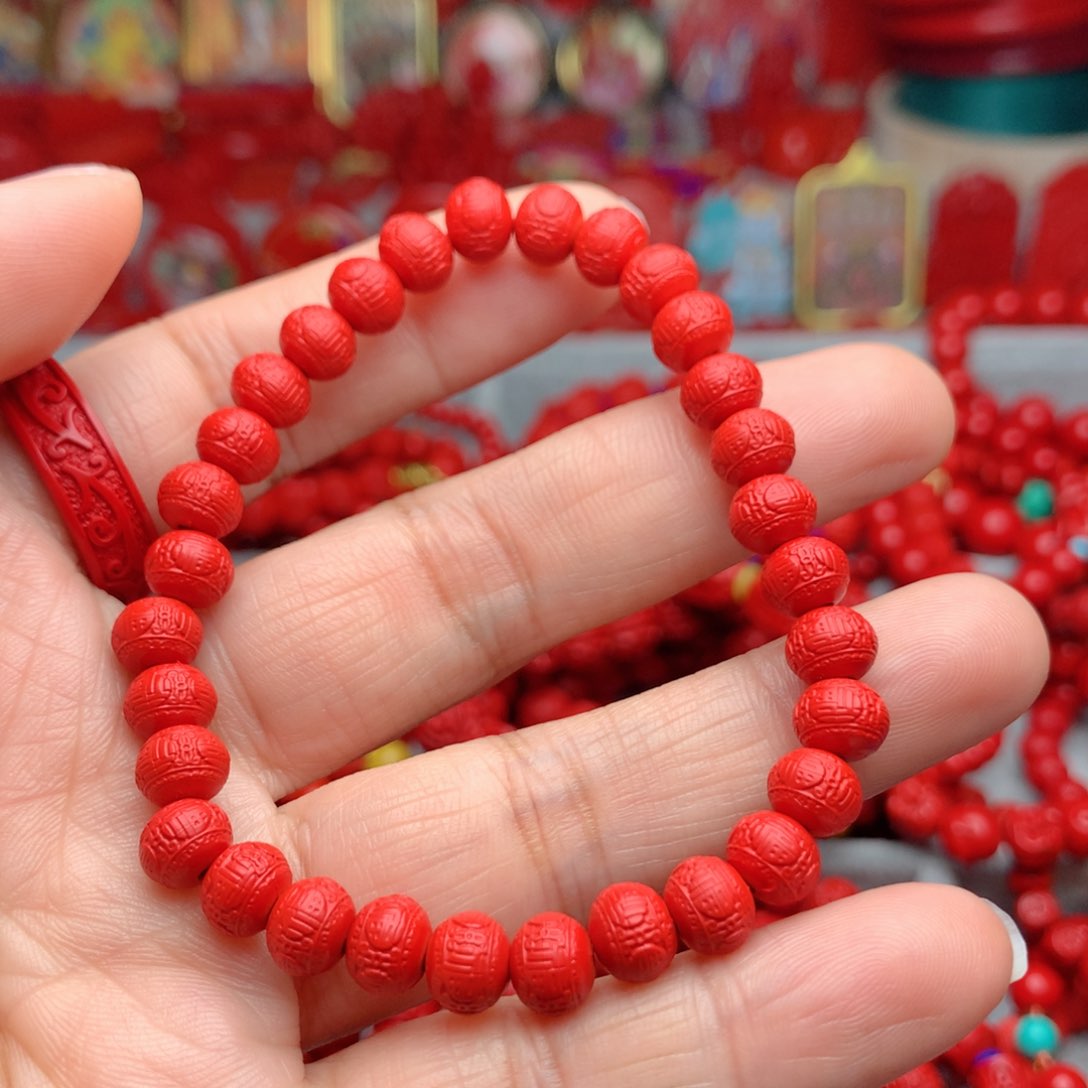 天然辰砂工艺品朱砂手串
