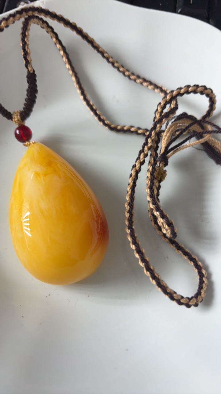 非金属树脂吊坠 A182黄色水滴吊坠