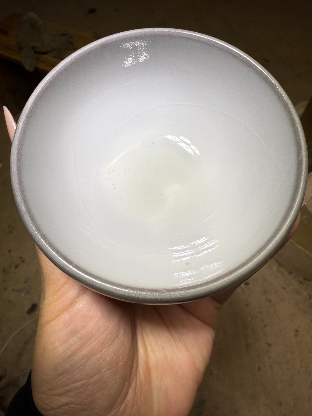 茶器茶杯 白贝平口