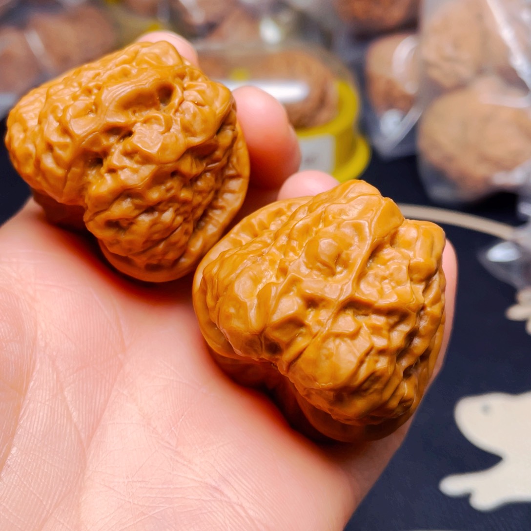 吊坠文玩核桃蛤蟆一对