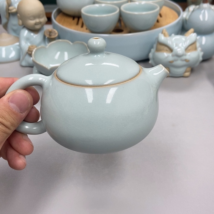 瓷憨*鹏天青色赵琳老师全手西施壶