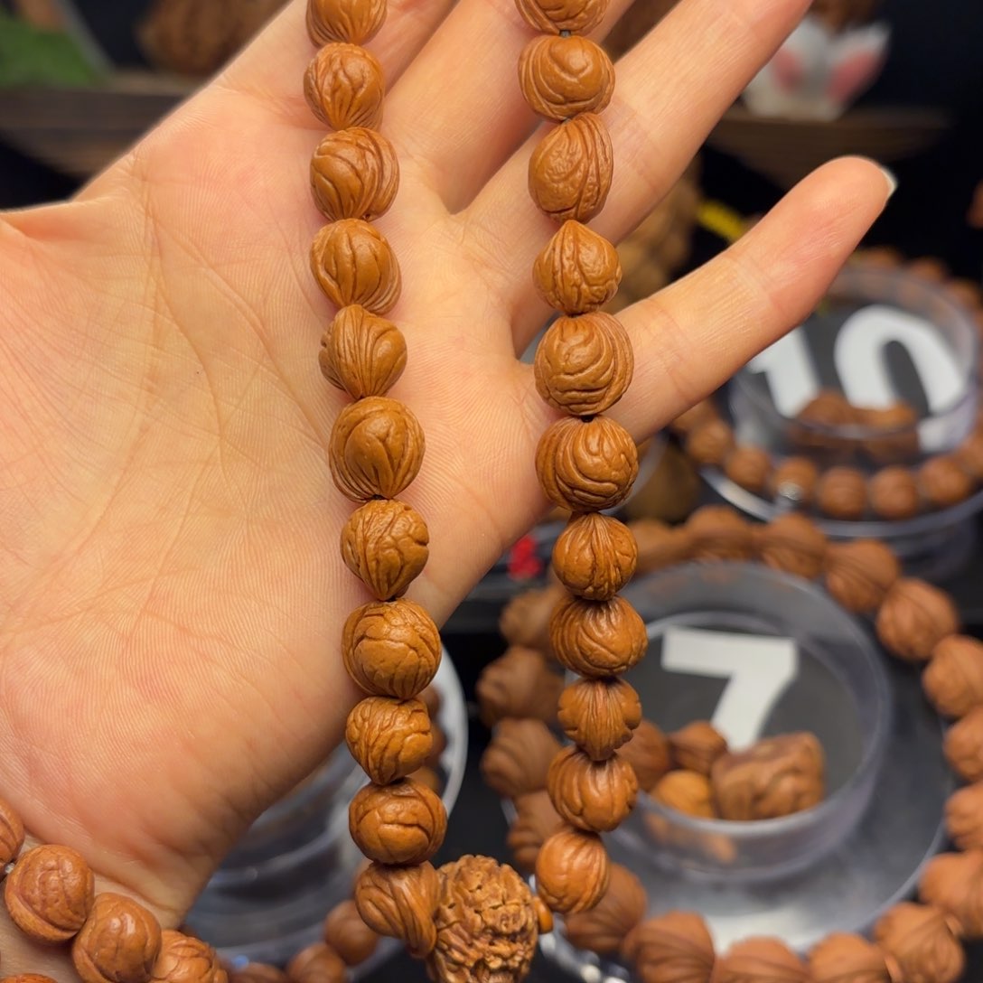 桃核手串巍*野生玉龙脊1.0无修