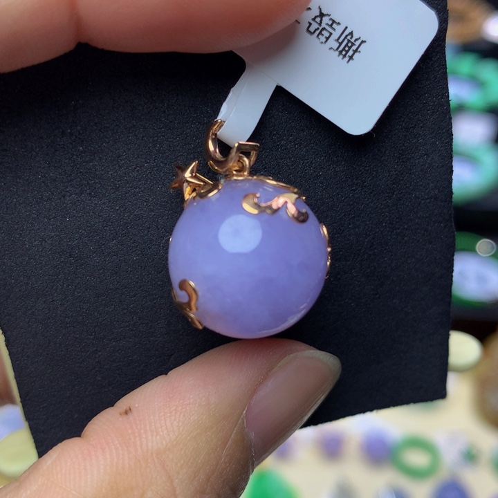 翡翠手链18K金镶嵌烟*客翡翠 16.1 