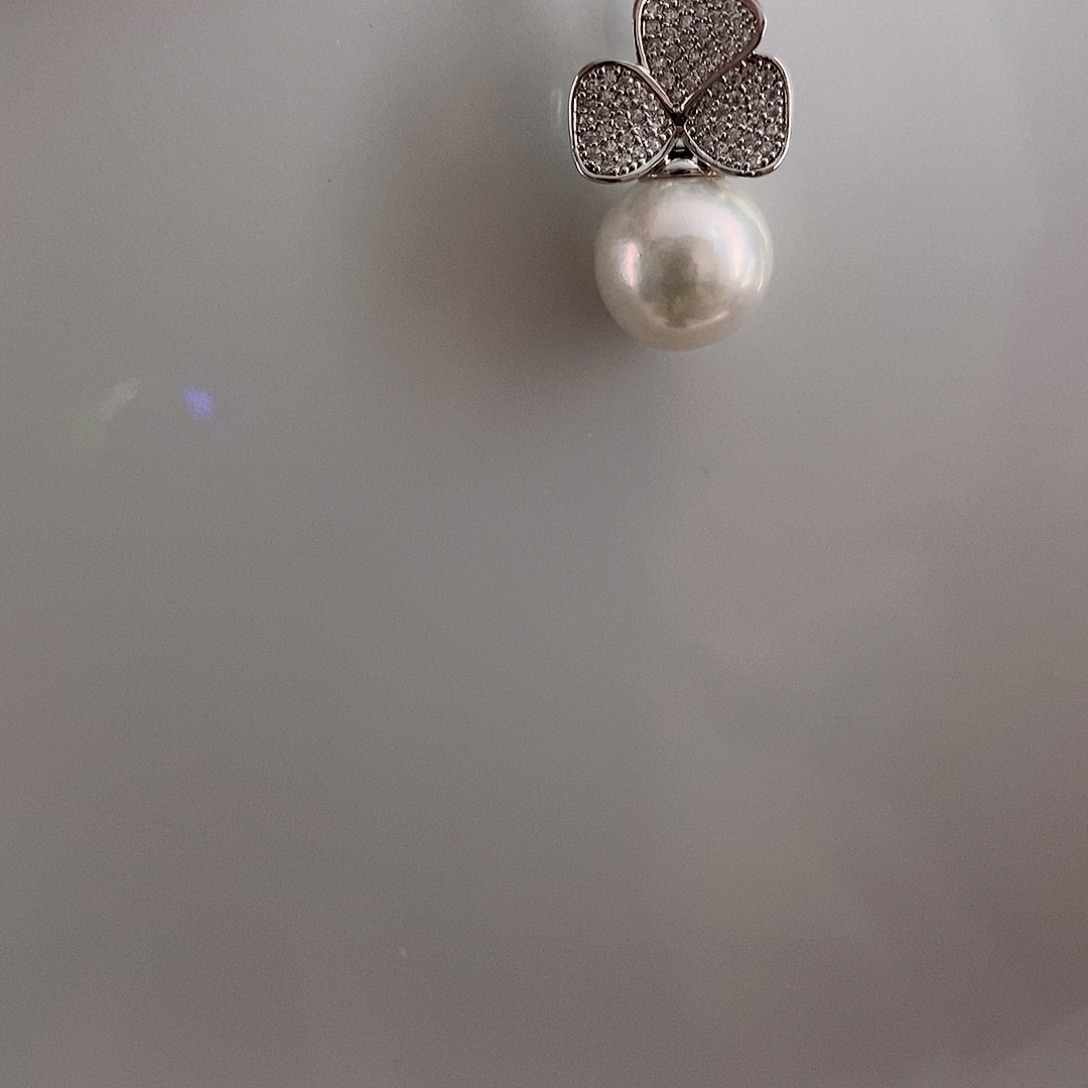 合金淡水珍珠耳饰