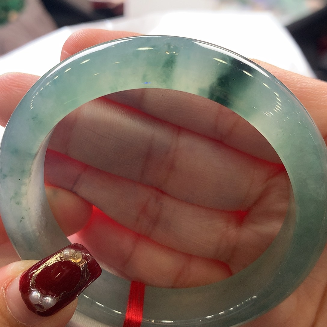 翡翠手镯未镶嵌53.6正圈