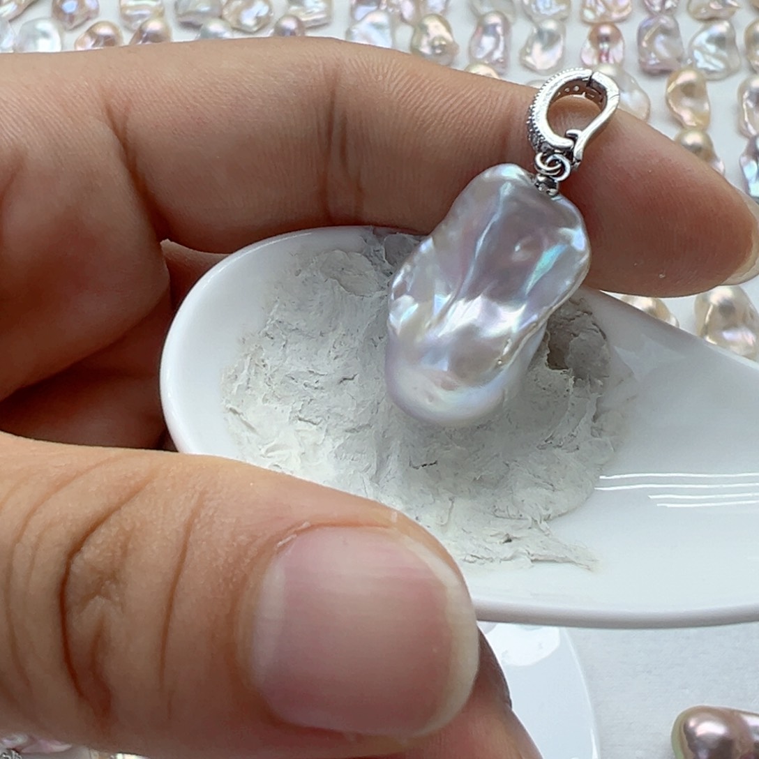 淡水珍珠银S925镶嵌颈饰