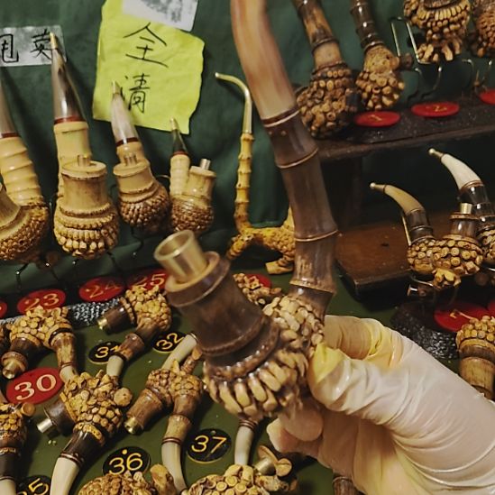 好****贵州特色竹根烟斗工艺品手把件