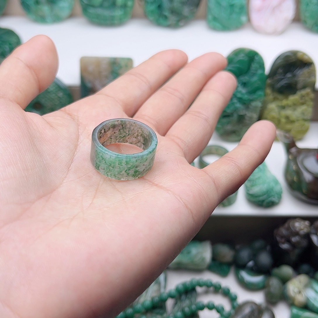 独山玉19圈戒指未镶嵌