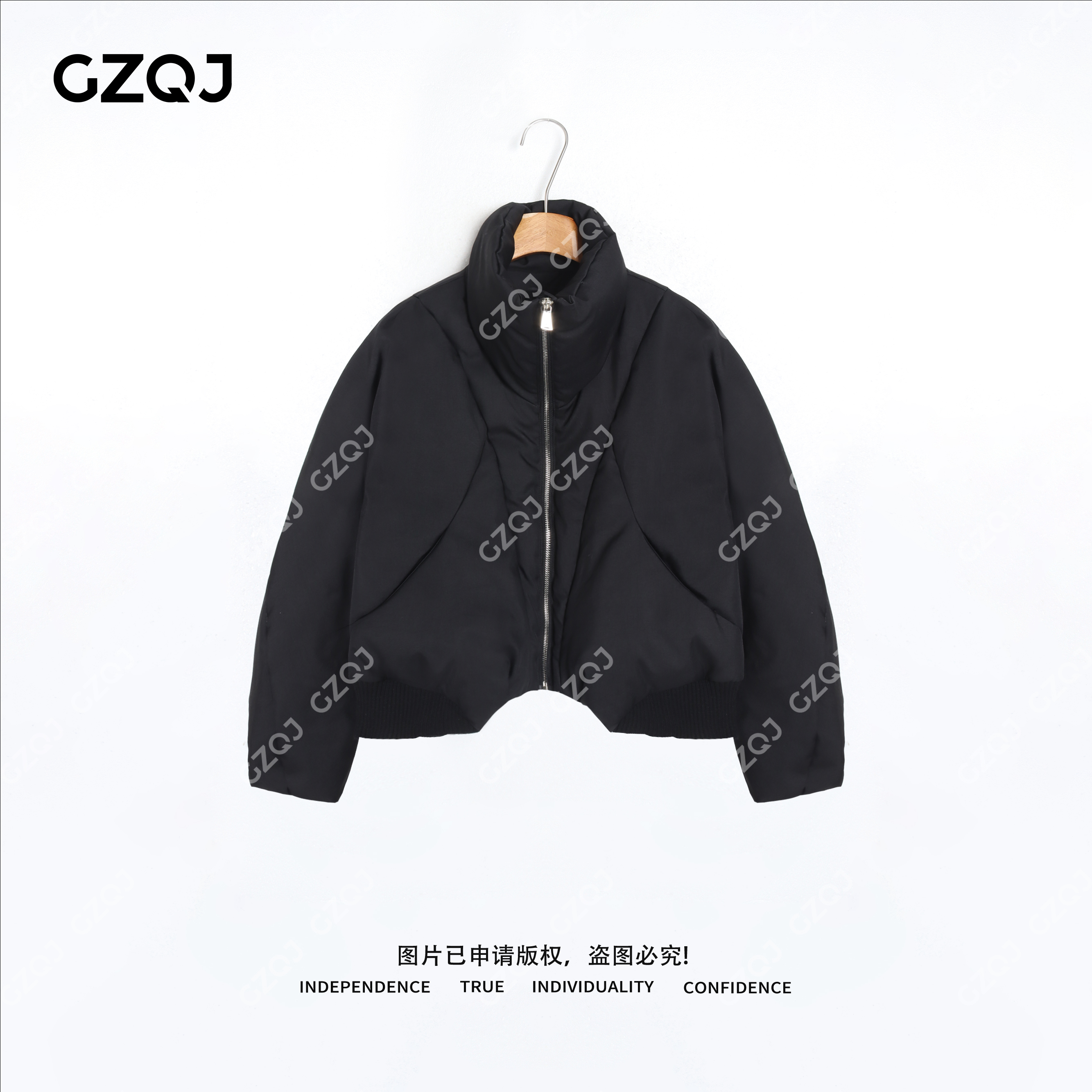 老琴私服【温暖守护】90白鹅绒潮流显瘦保暖立领羽绒服女冬款 9894