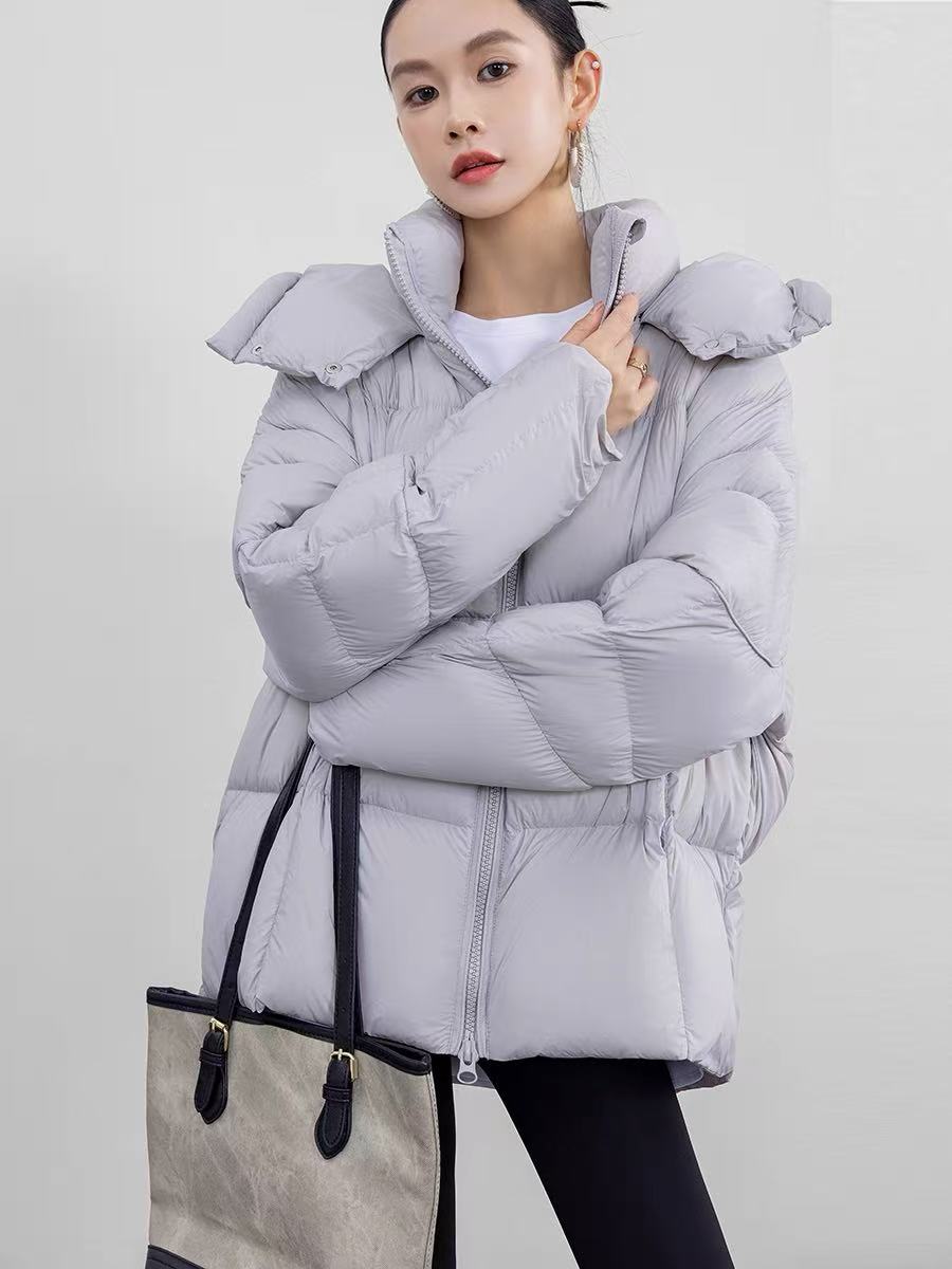  8813羽绒服米灰色(M衣长75左右）