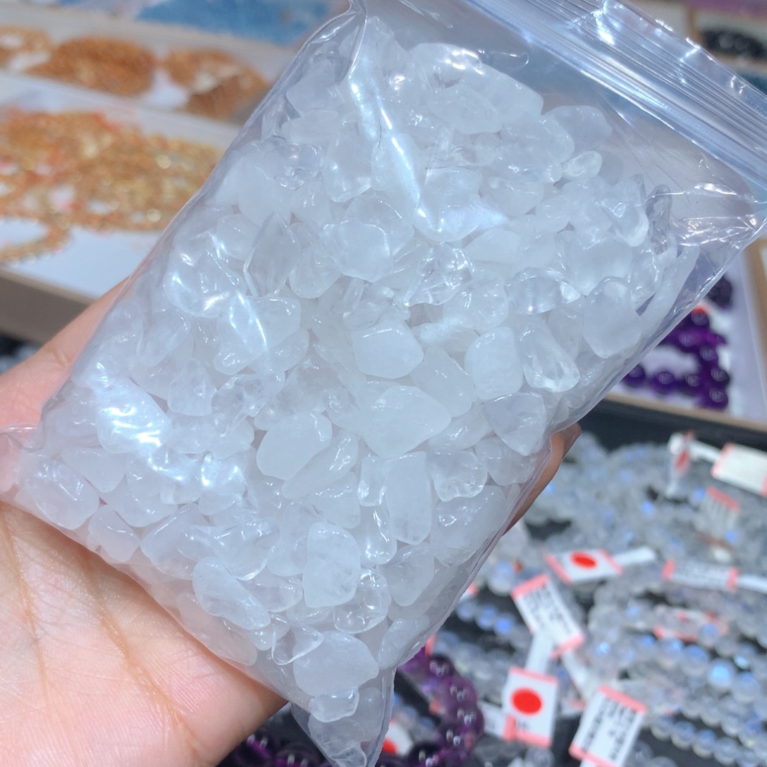 水晶手链未镶嵌白水晶碎石200g