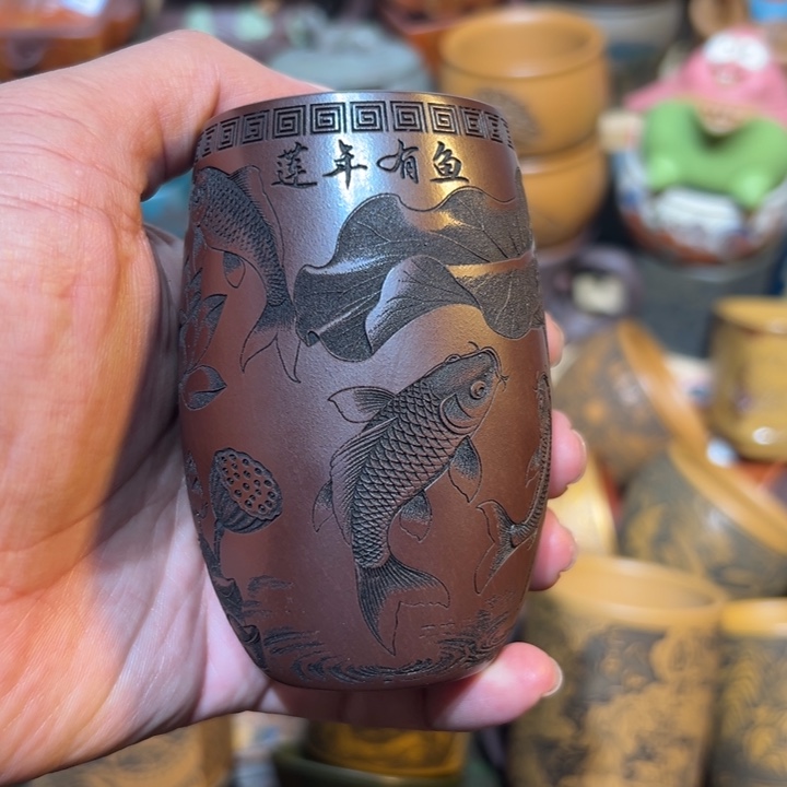 紫砂茶杯宜兴紫砂主人杯