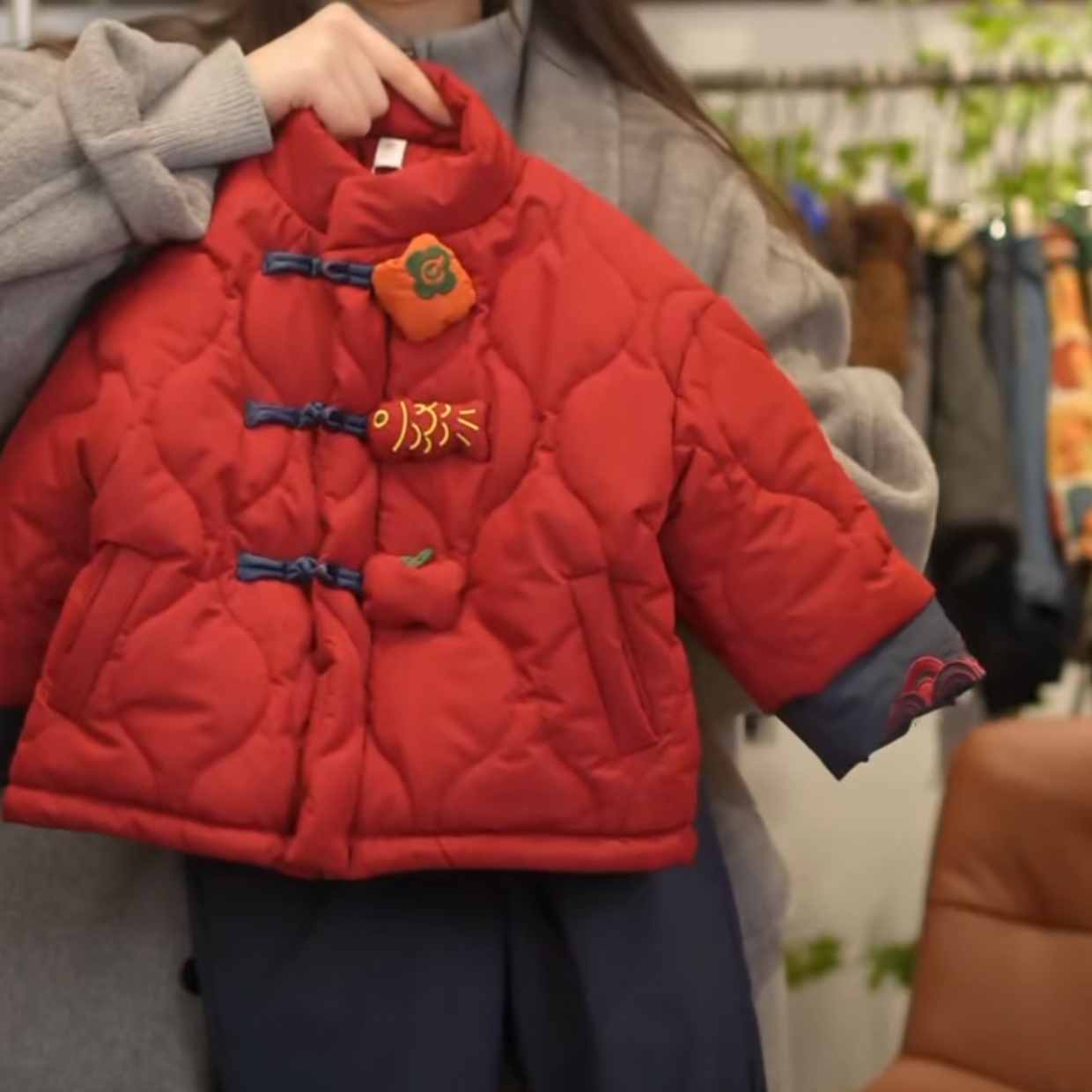 男童拜年服套装加绒加厚冬装儿童过年喜庆中式红色国潮中国风唐装