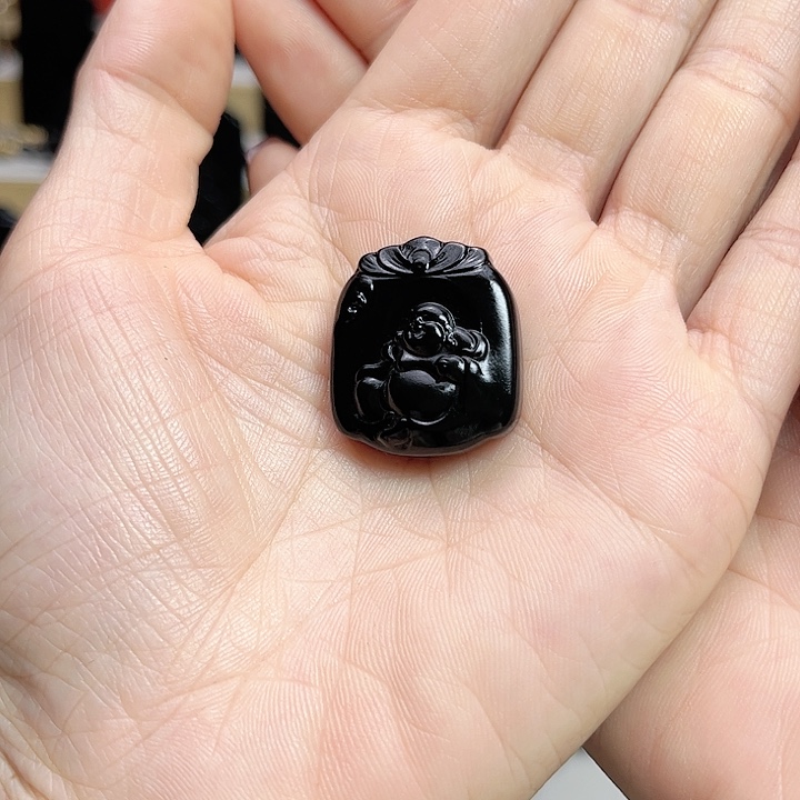 和田玉手链未镶嵌小佛公