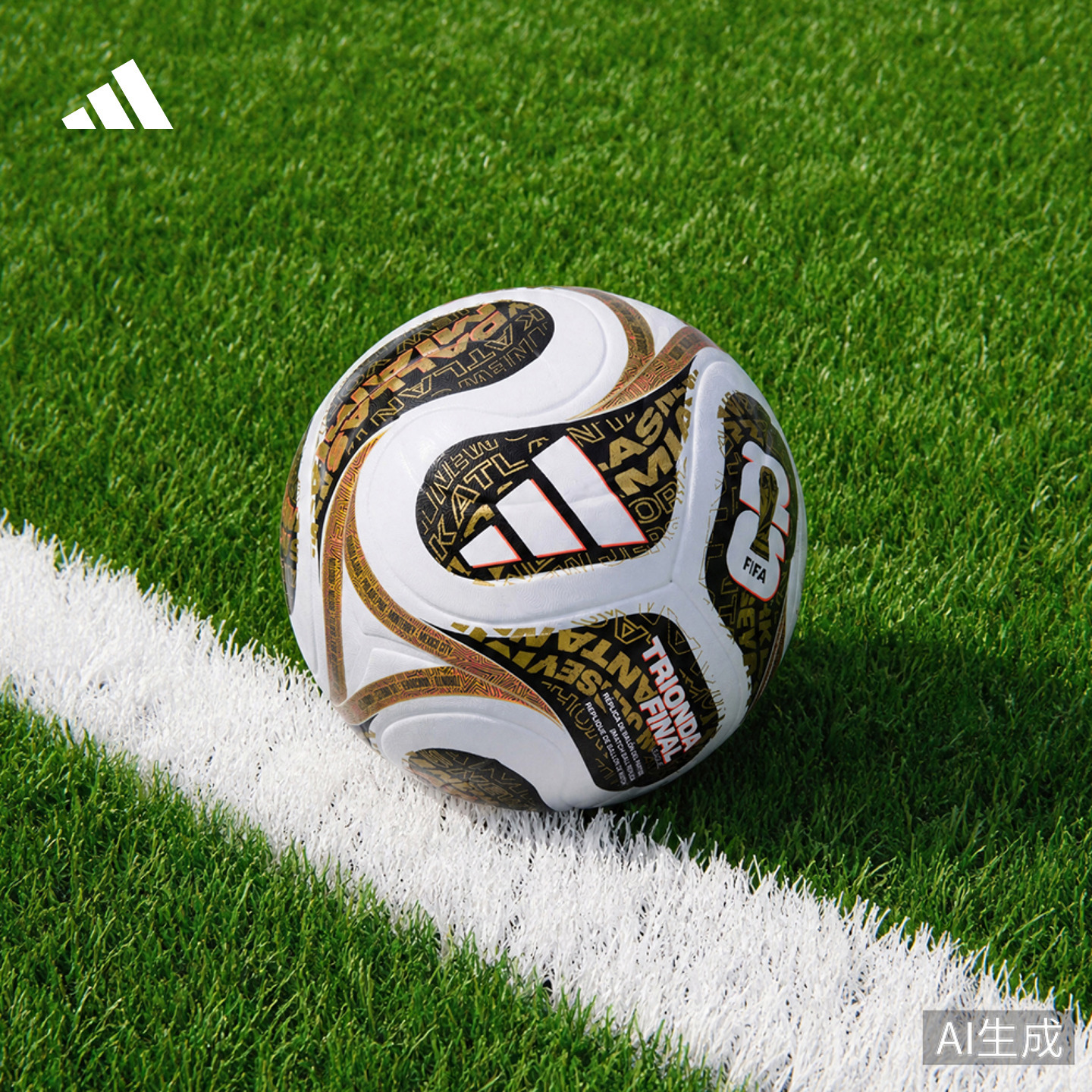 三重浪终章 26年FIFA世界杯决赛阶段比赛/训练用球阿迪达斯KE4322