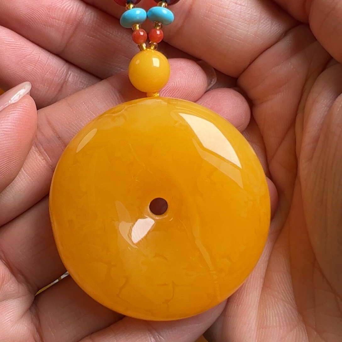 蜜蜡毛衣链未镶嵌无优化