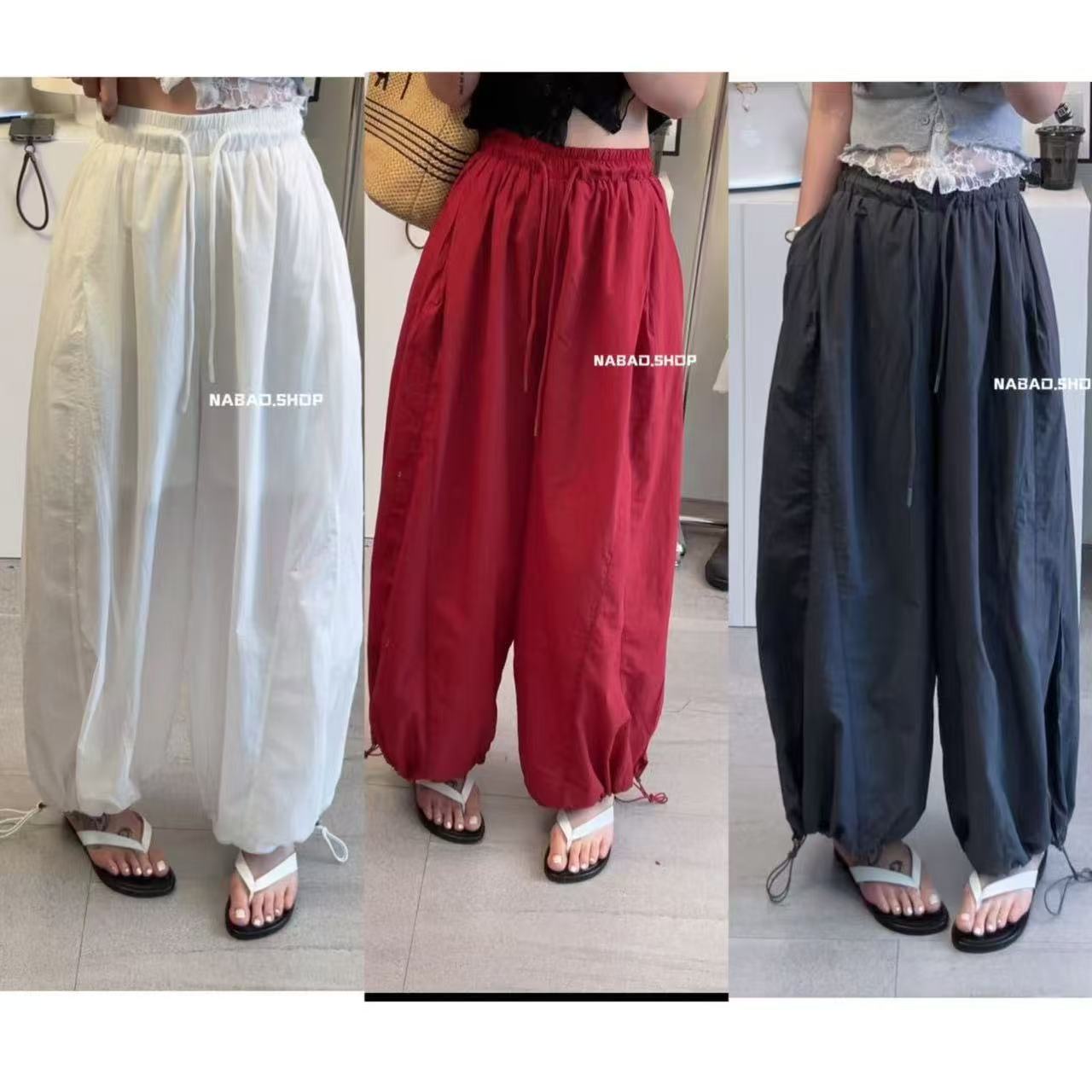 NABAO▶【女夏季天丝百搭灯笼阔腿裤】