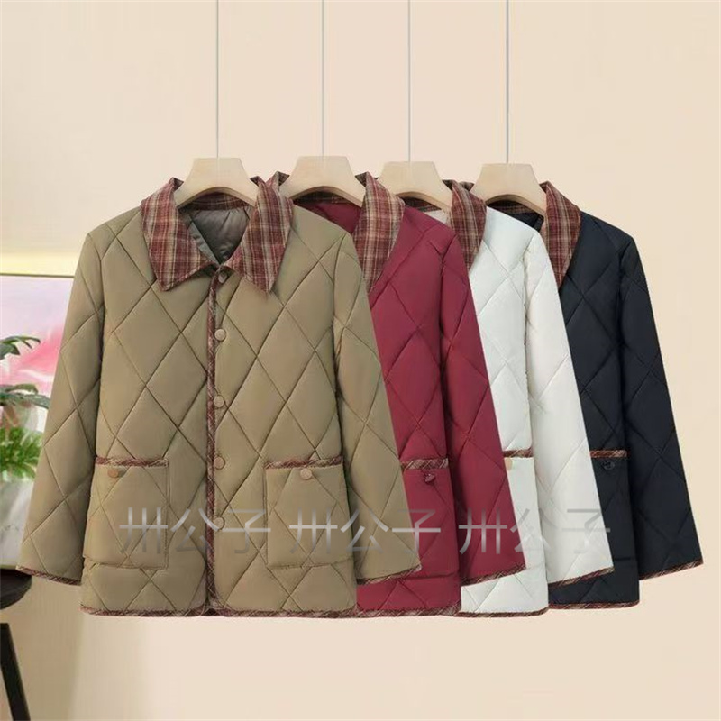 【可-卅】时尚休闲小香风棉服外套百搭夹棉外套减龄棉袄轻便棉服