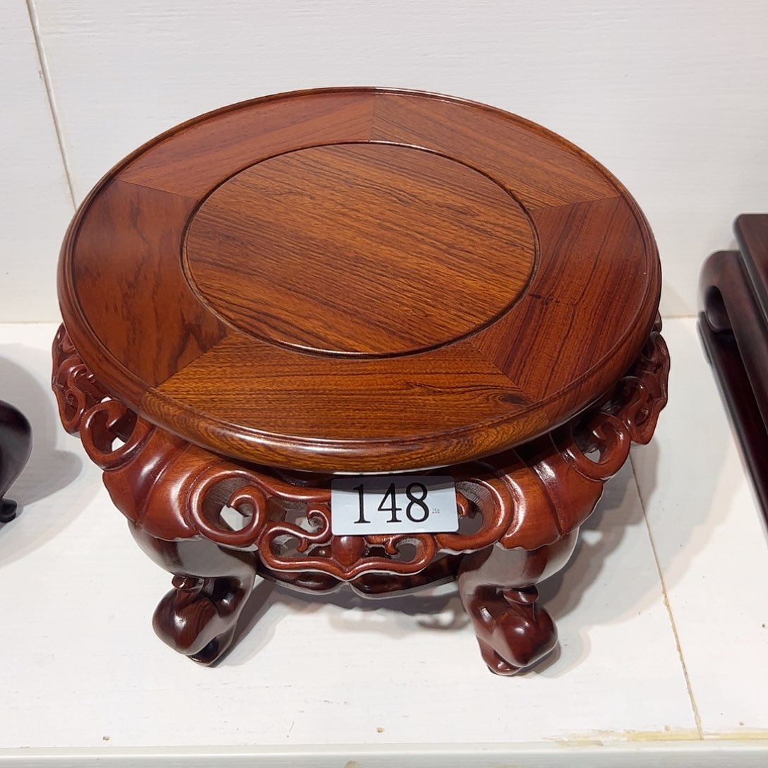 红酸枝木类端景台底座