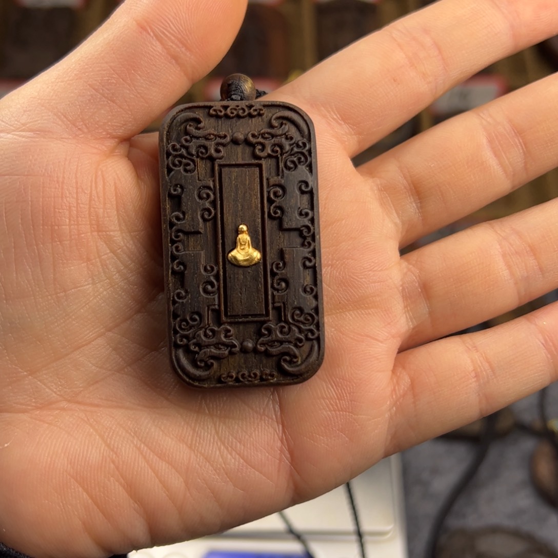 海南无相双龙戏珠脖挂