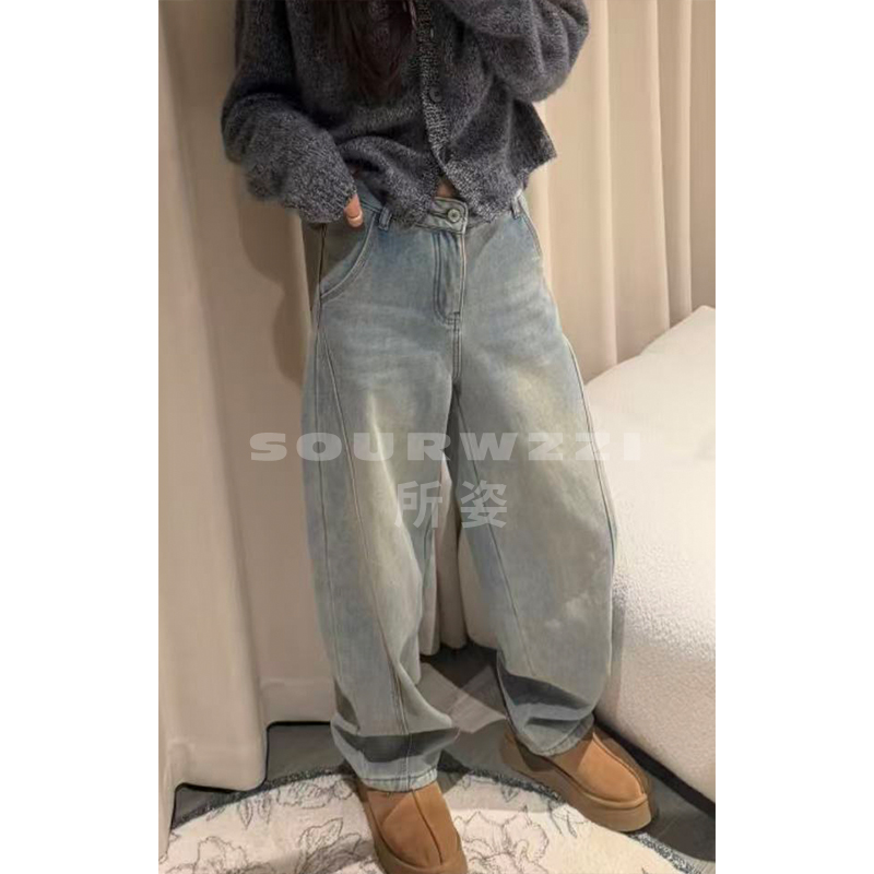 SOURWZZI/所姿新款加绒牛仔裤SZ-S99001