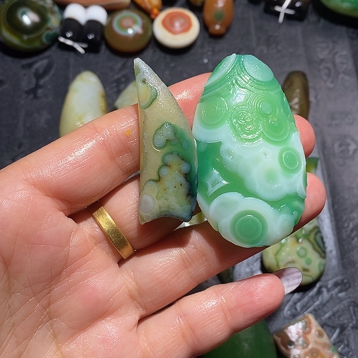 无***缸玛瑙/玉髓合金颈饰