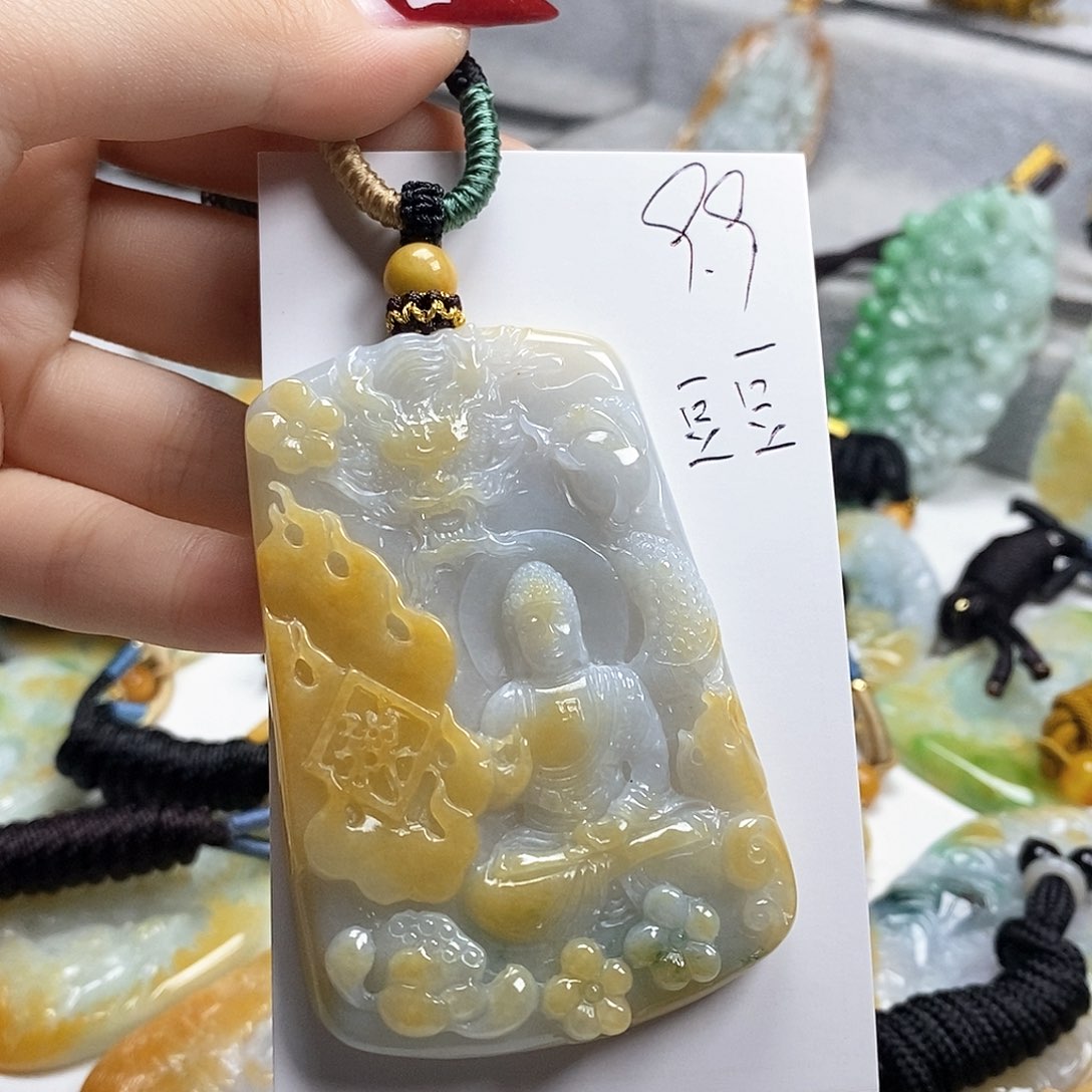 颈饰未镶嵌翡翠老*翡翠