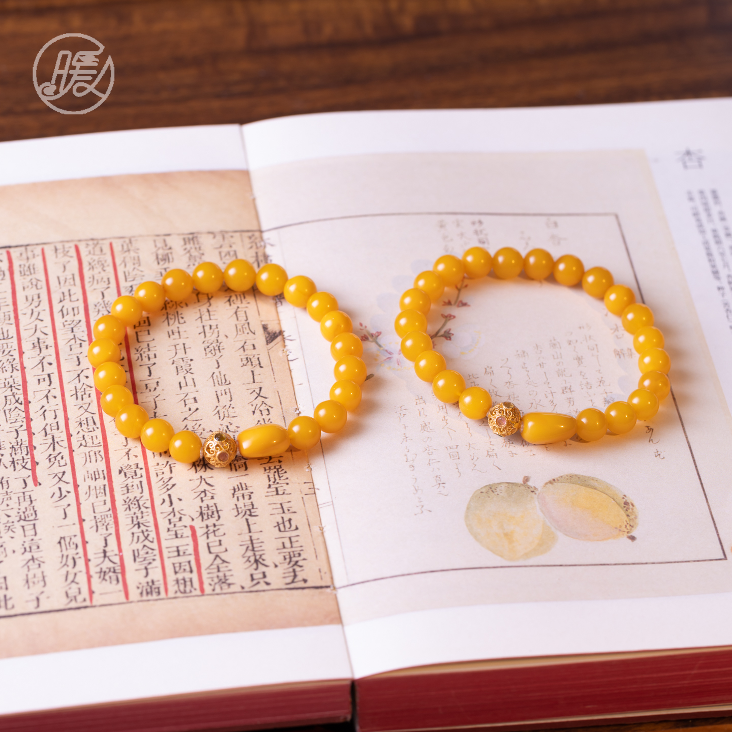 单圈蜜蜡手串7mm搭配枣珠镂空圆珠手链E7168多样性发一