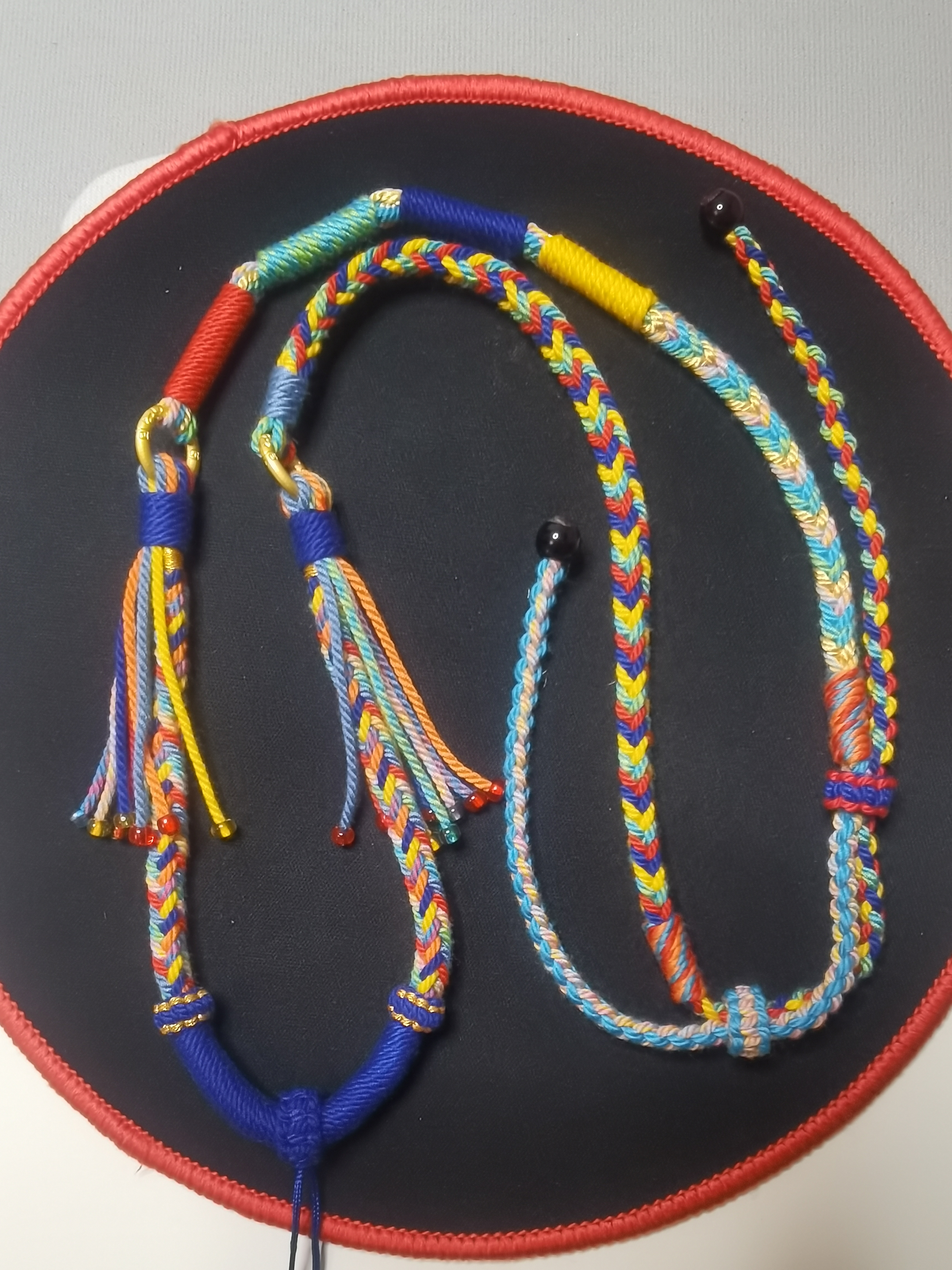 非金属布艺项链 纯手工制作藏风项链绳