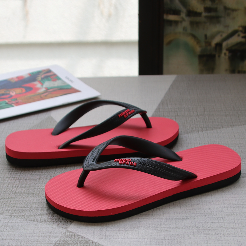 泰国外穿防滑舒适人字拖休闲耐磨男士人字拖鞋轻质夏季纯色软底