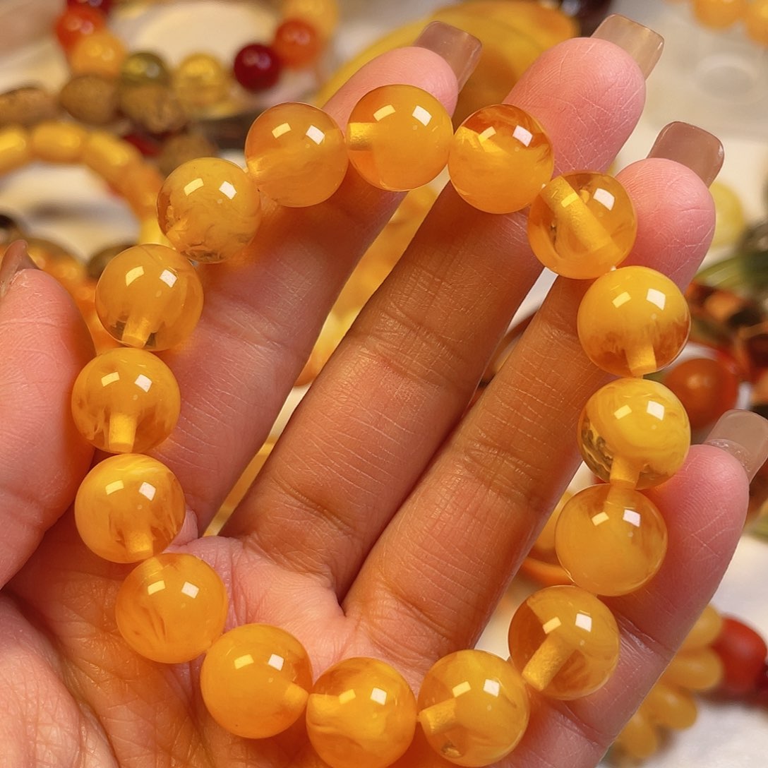 蜜蜡手链未镶嵌手串