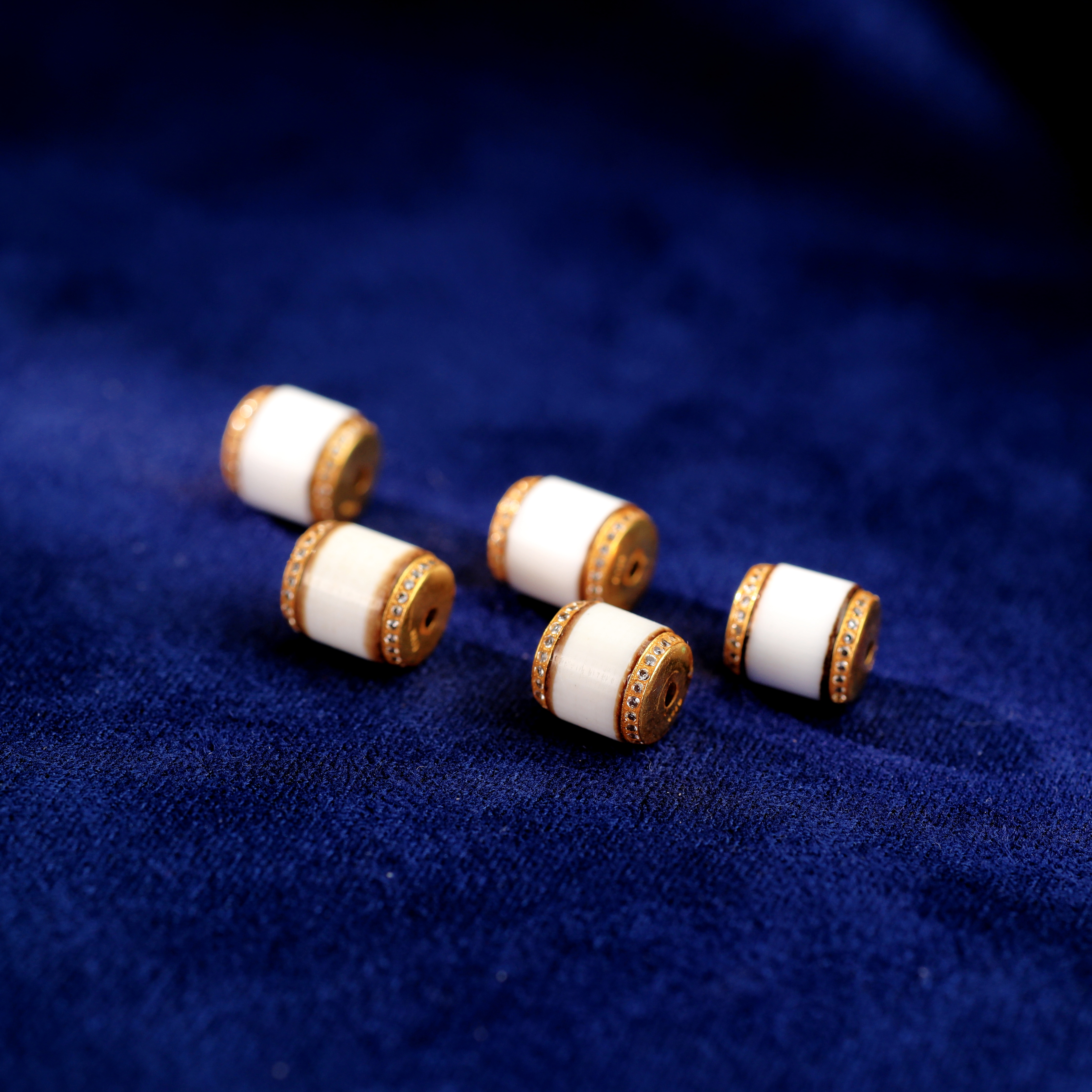 『易婵居甄选』-黑白玛瑙剁珠文玩配珠