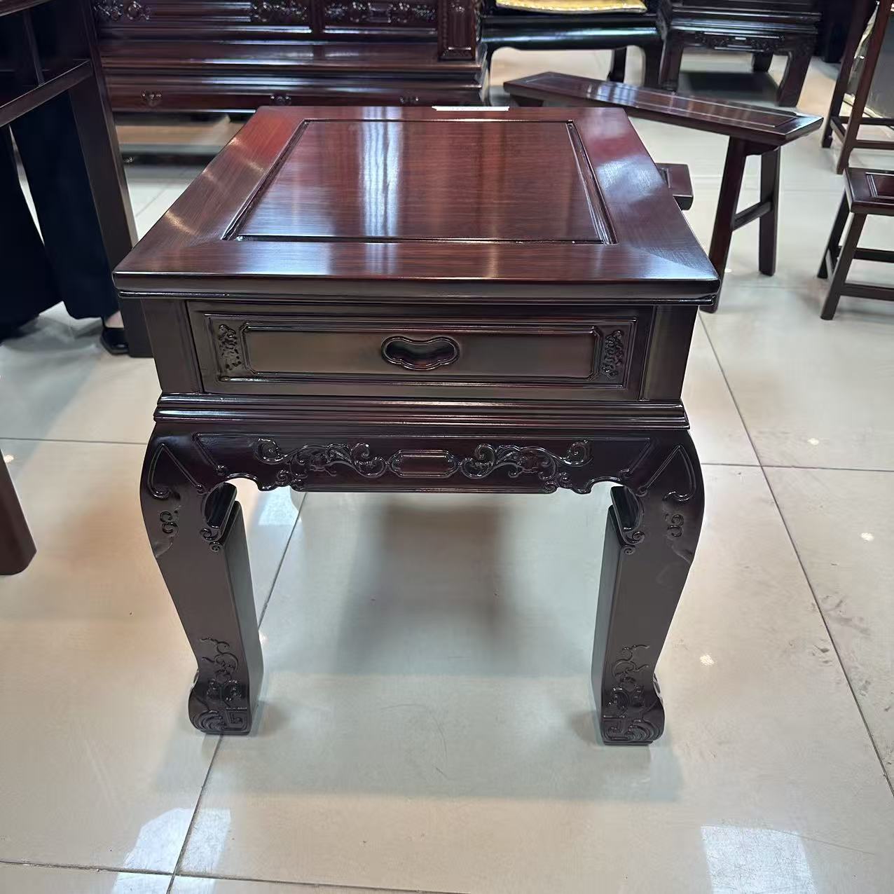 酸枝木 角几尺寸：长60宽52高61