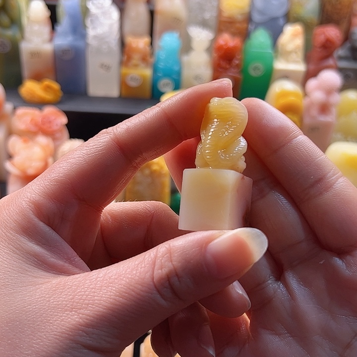 老挝石印石財*手工定制1.7厘米，蛇