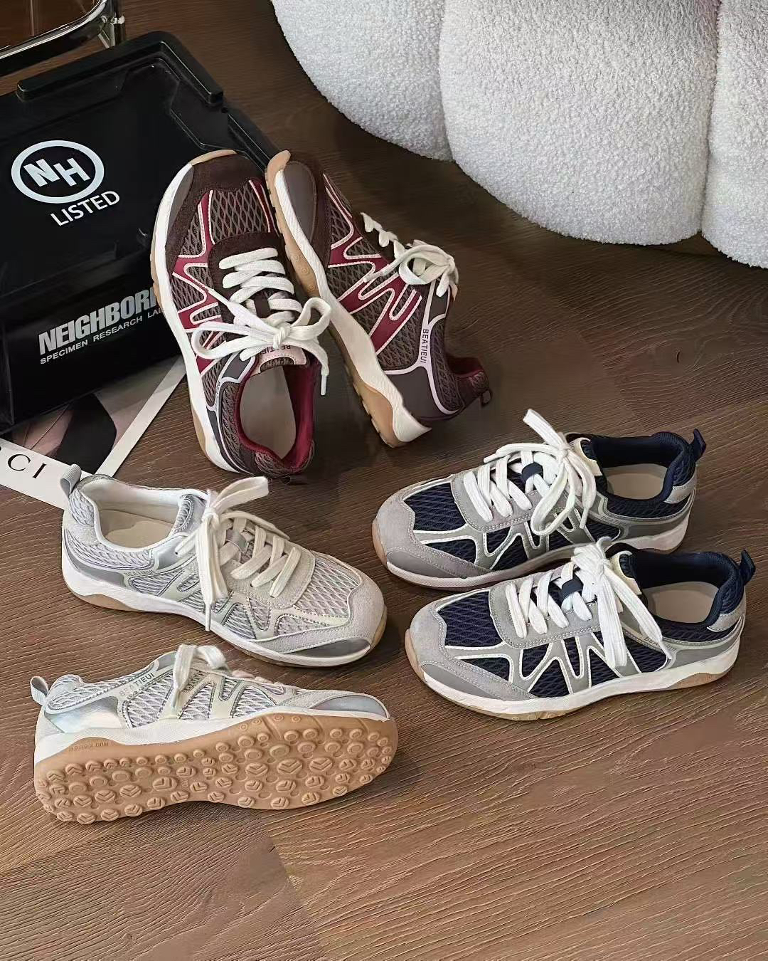 网络日记洋气德训鞋运动风时尚休闲鞋77109