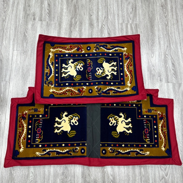 新款花型棉维加厚游客鞍马鞍垫两件套加厚棉维材质高品质两件套