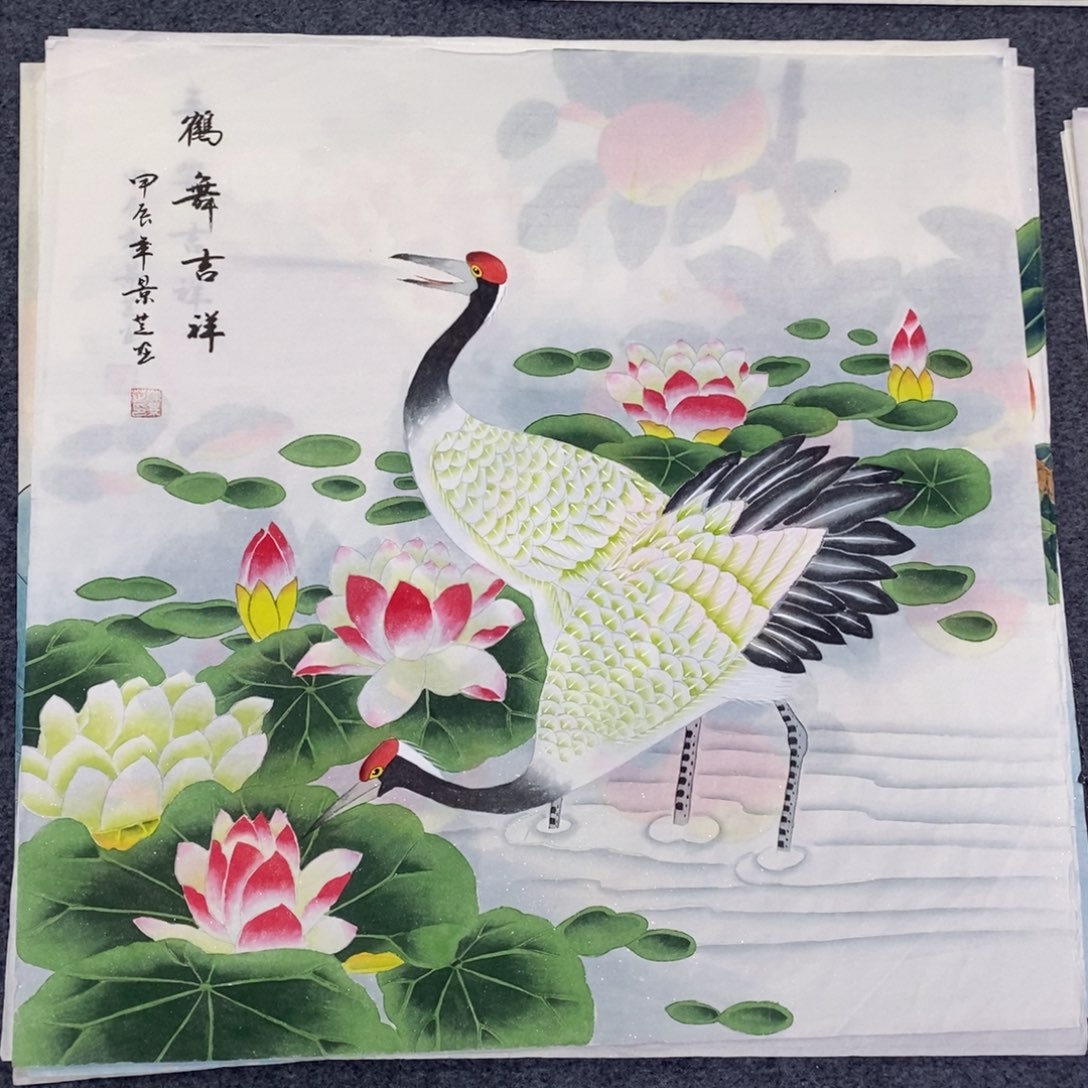国画尺寸68✖️68四尺手绘斗方