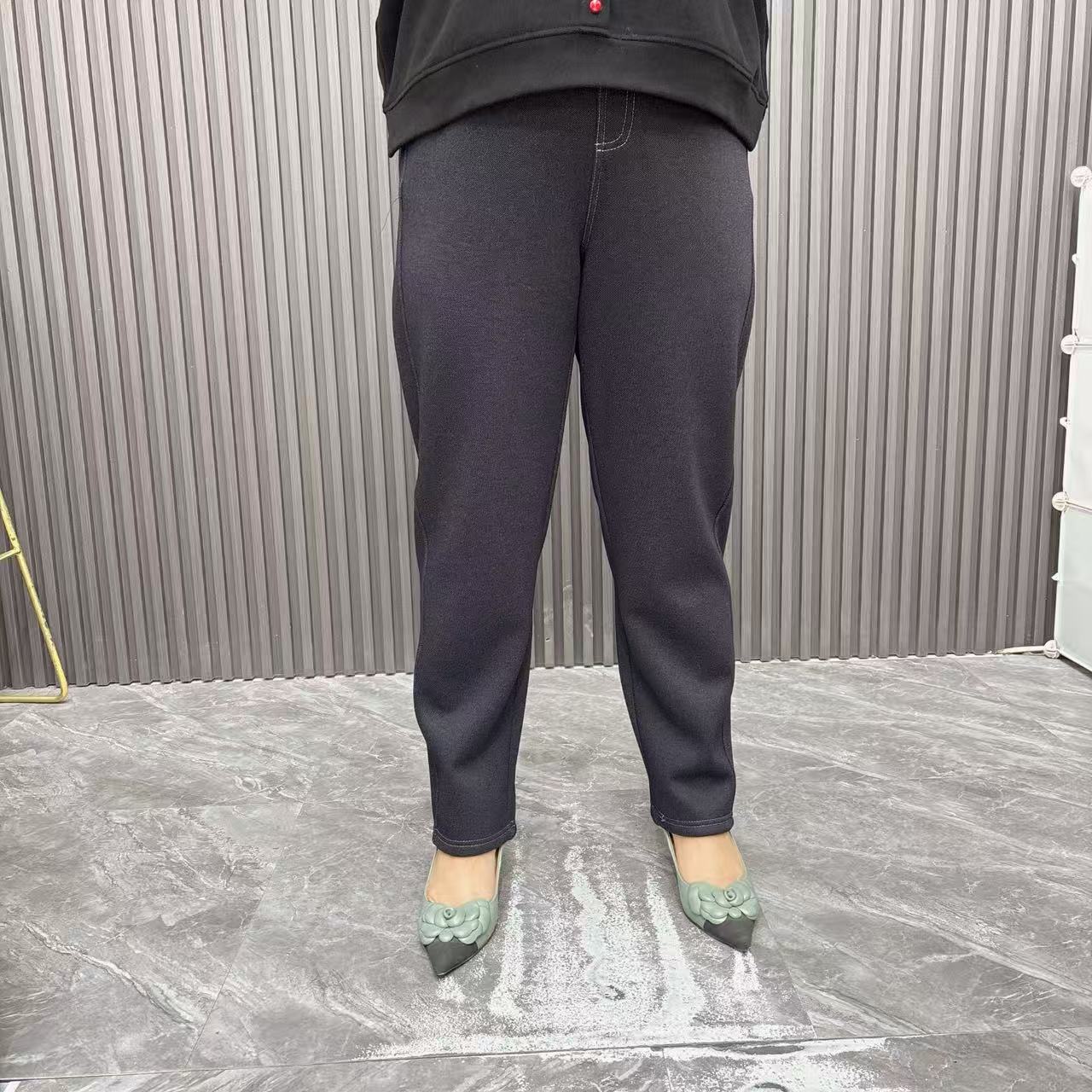 肥大码加大加肥加绒牛仔小脚裤88B06-1