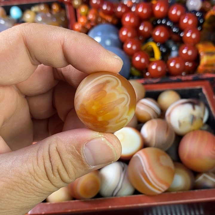 玛瑙/玉髓未镶嵌珠微瑕珠