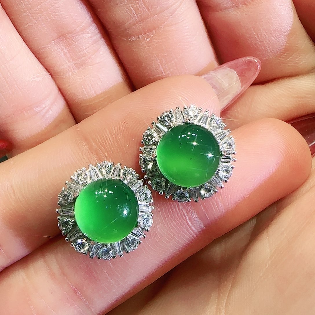 玛瑙/玉髓耳坠未镶嵌