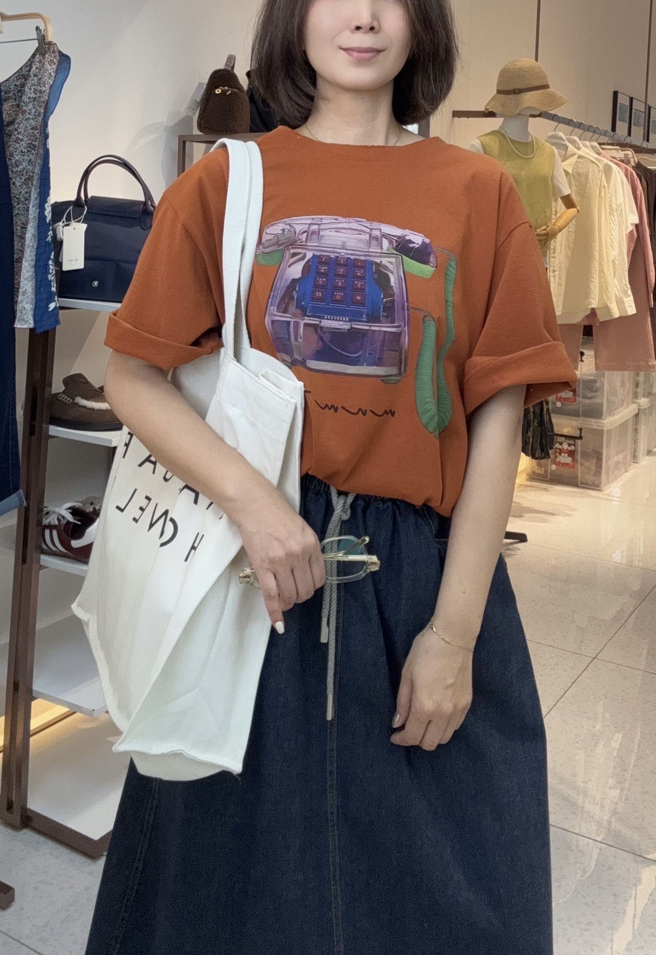 韩系风 棉质印花T恤