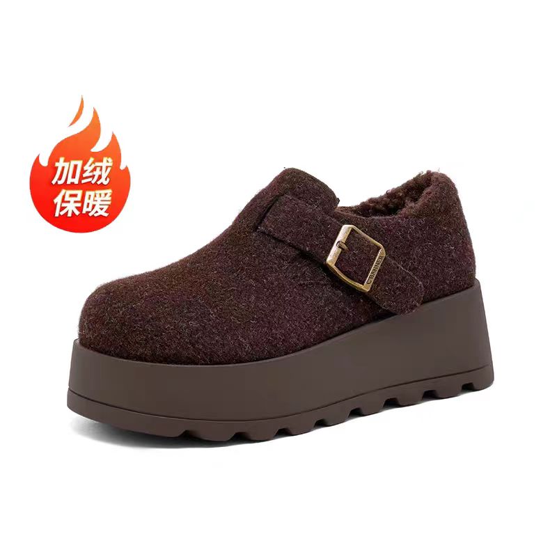 【K9208-3】冬季时尚休闲鞋豆豆鞋勃肯鞋加厚女鞋保暖百搭